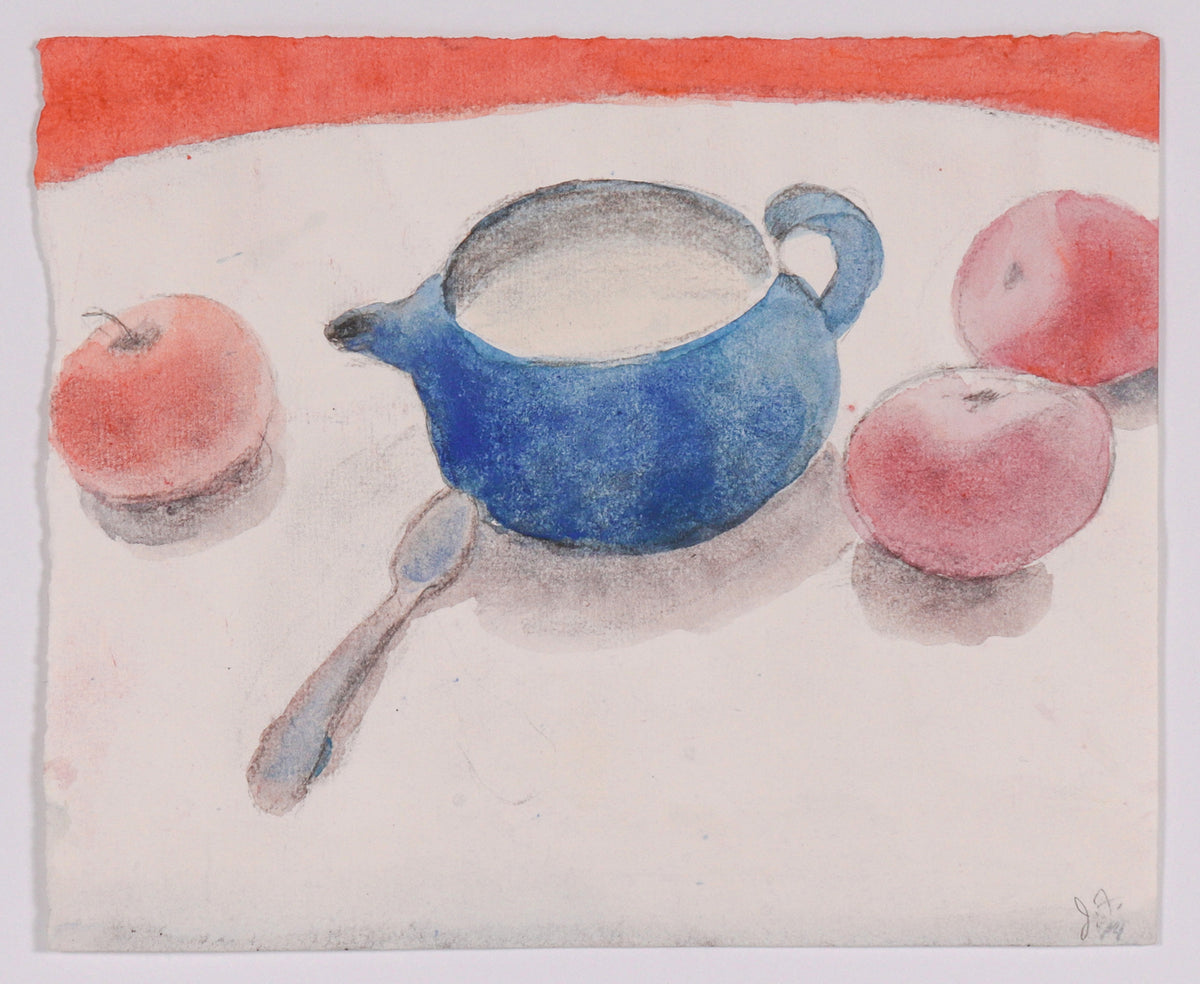 Still Life with Teapot &amp; Fruit &lt;br&gt;2014 Watercolor &amp; Graphite &lt;br&gt;&lt;br&gt;#C6429