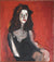 Portrait of a Woman in a Black Dress<br>20th Century Oil <br><br>#C6452