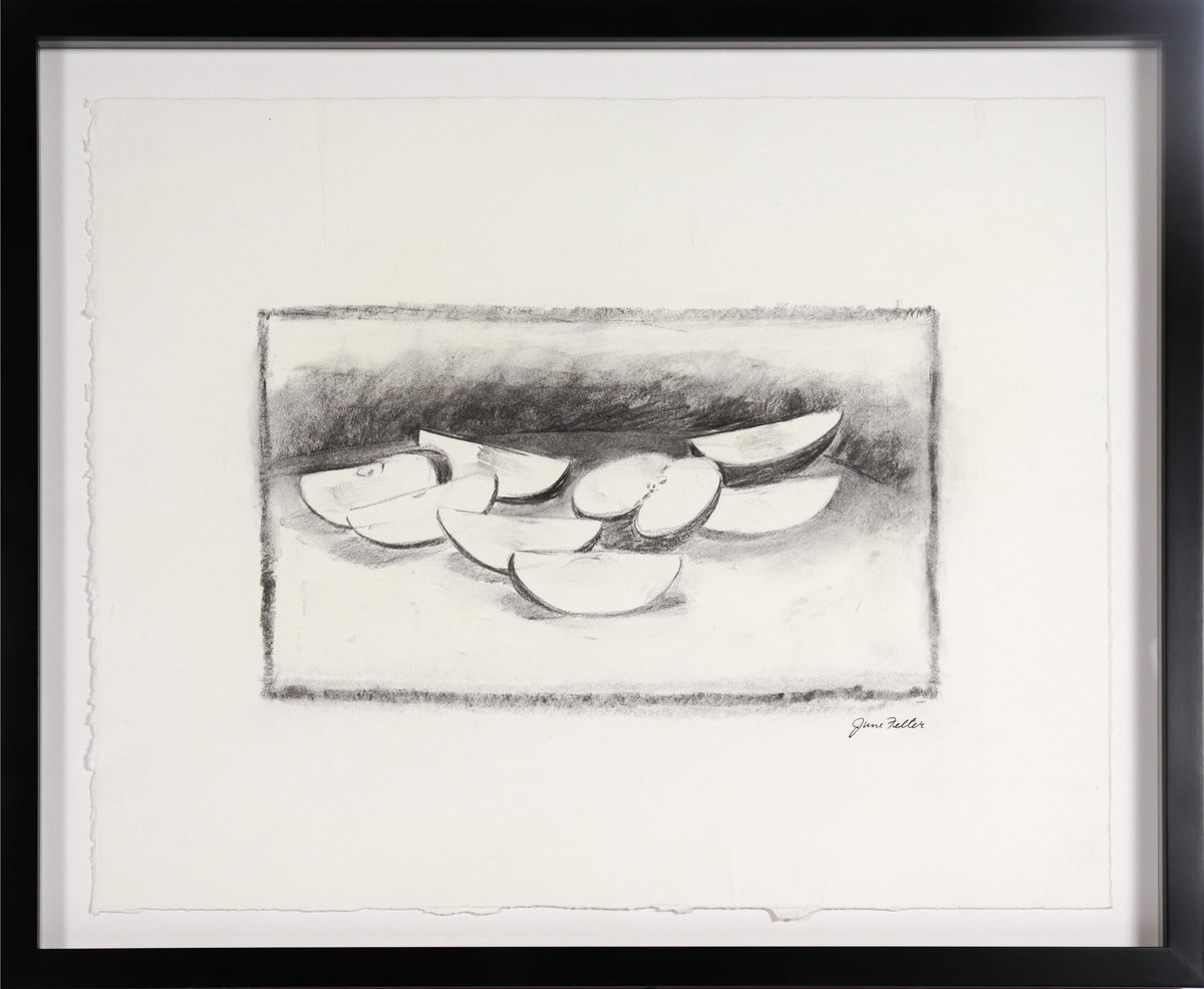 Monochrome Fruit Still Life &lt;br&gt;20th Century Charcoal &lt;br&gt;&lt;br&gt;#C6479