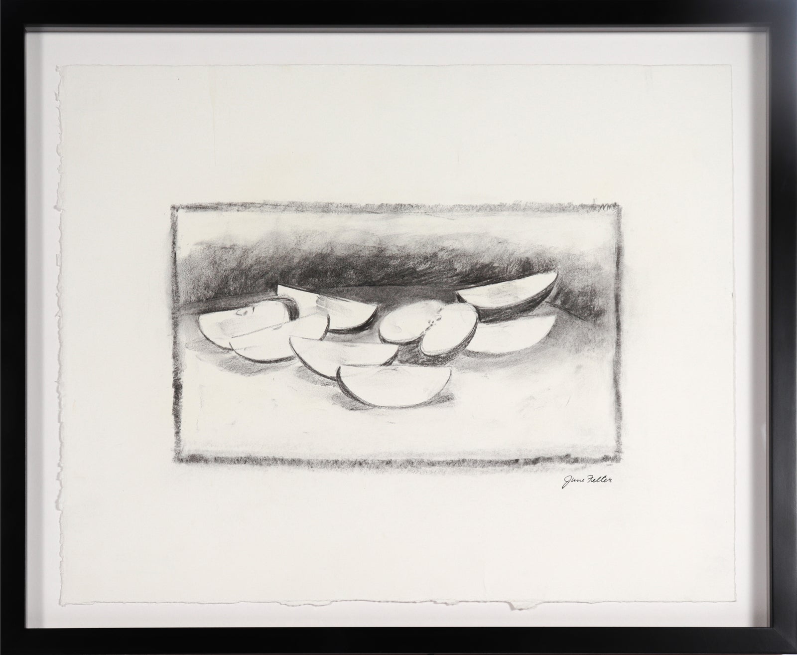 Monochrome Fruit Still Life <br>20th Century Charcoal <br><br>#C6479