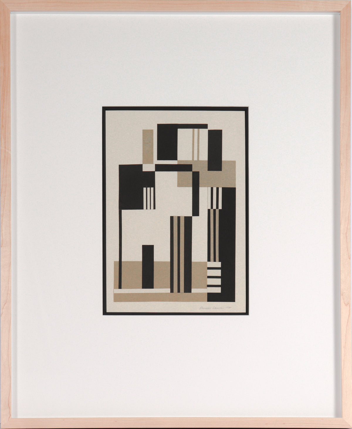 Monochromatic Geometric Abstract II&lt;br&gt;1954 Collage&lt;br&gt;&lt;br&gt;#C6481