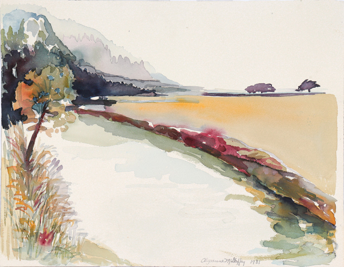 Dreamy California Landscape &lt;br&gt;1981 Watercolor &lt;br&gt;&lt;br&gt;#C6547