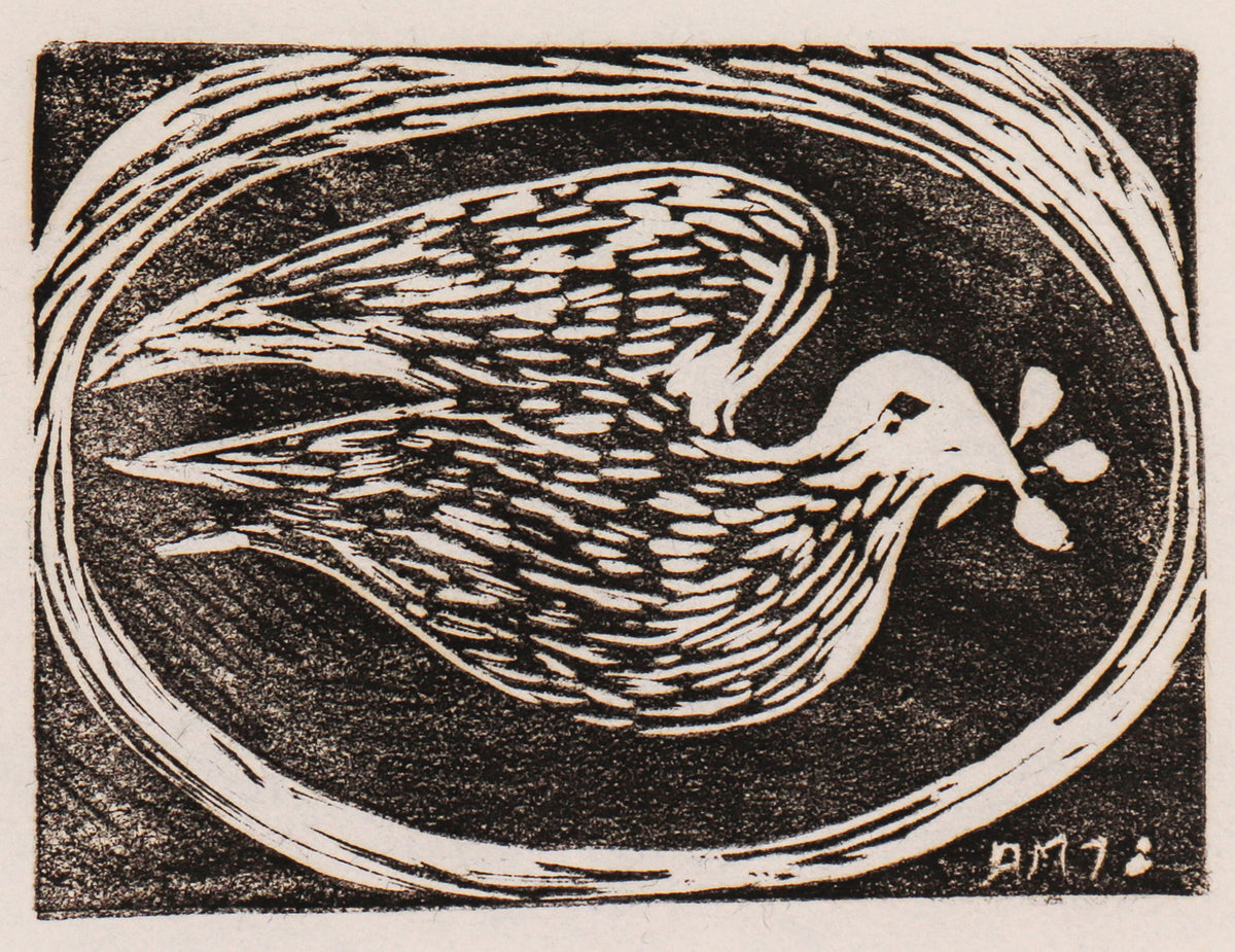 Dove of Peace &lt;br&gt;1978 Woodblock &lt;br&gt;&lt;br&gt;#C6556