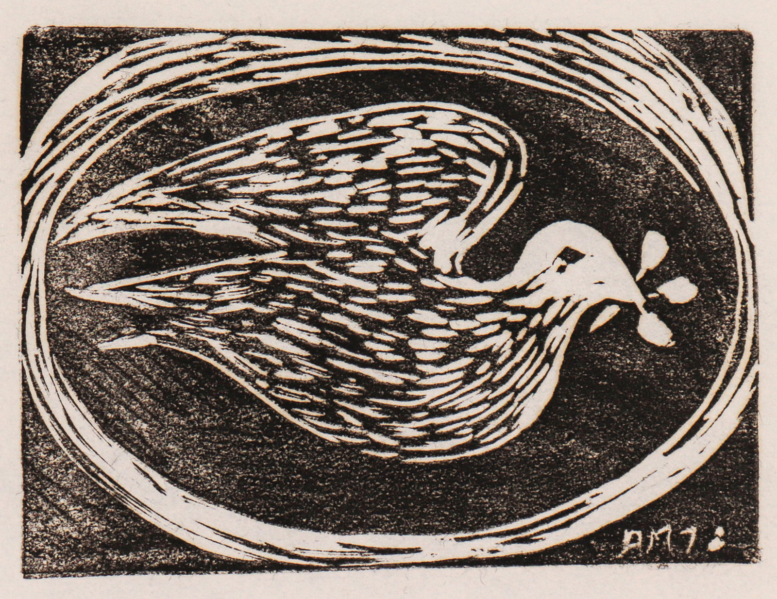 Dove of Peace <br>1978 Woodblock <br><br>#C6556