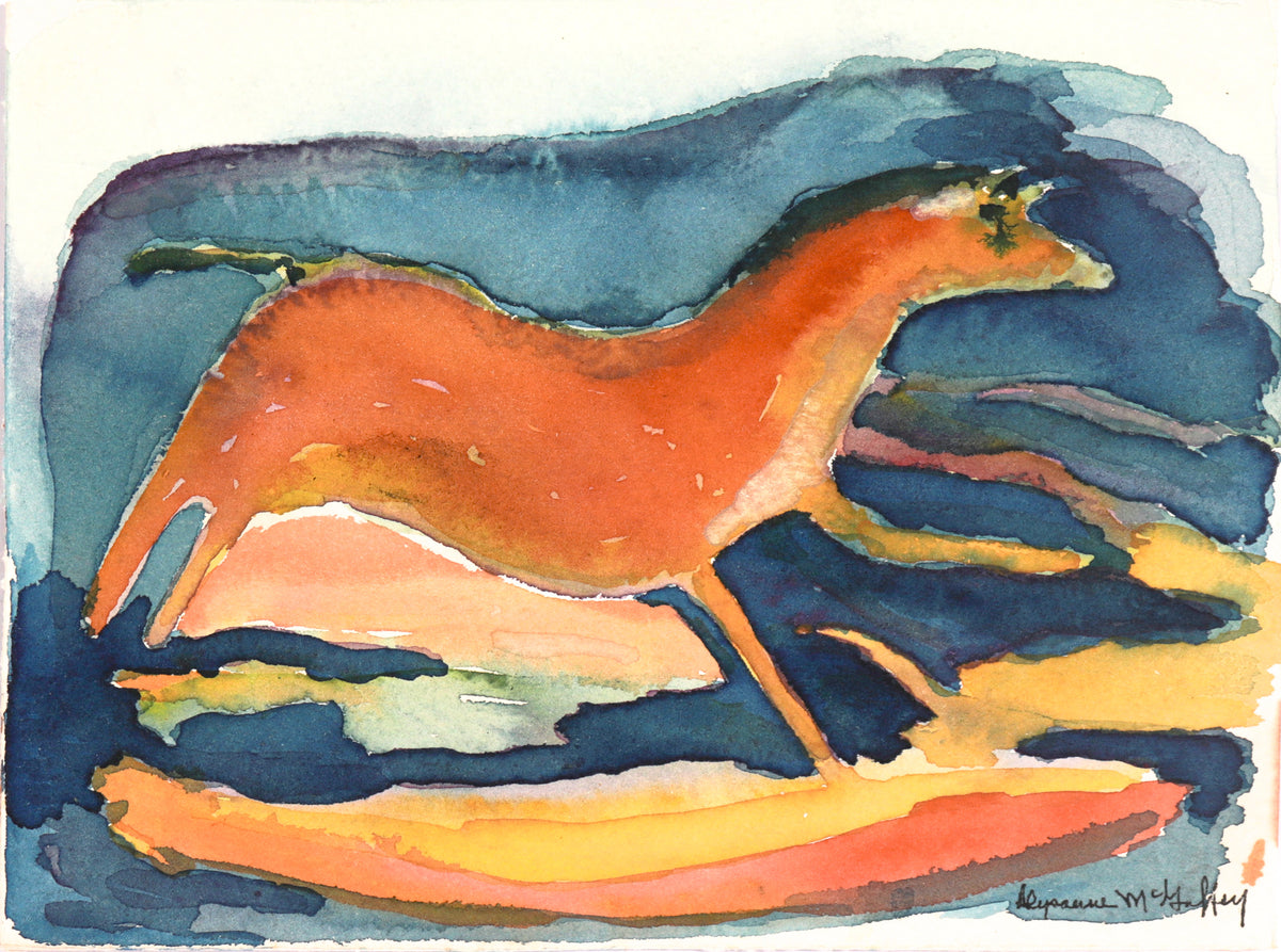 Horse in Motion &lt;br&gt;Late 20th Century Watercolor &lt;br&gt;&lt;br&gt;#C6561