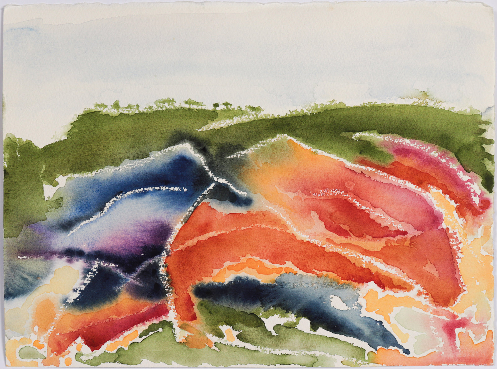 Double Sided Landscape<br>Mid 20th Century Watercolor<br><br>C6611