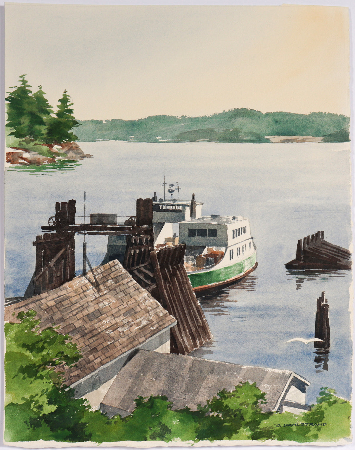 &lt;I&gt;HIYU at Orcas&lt;/I&gt;&lt;br&gt;1987 Watercolor&lt;br&gt;&lt;br&gt;#C6644