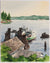 <I>HIYU at Orcas</I><br>1987 Watercolor<br><br>#C6644