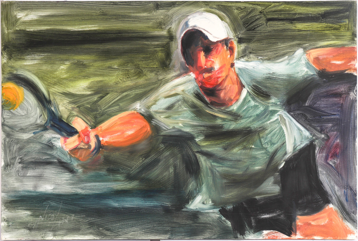 Tennis Player in Motion &lt;br&gt;2006 Oil &lt;br&gt;&lt;br&gt;#C6649