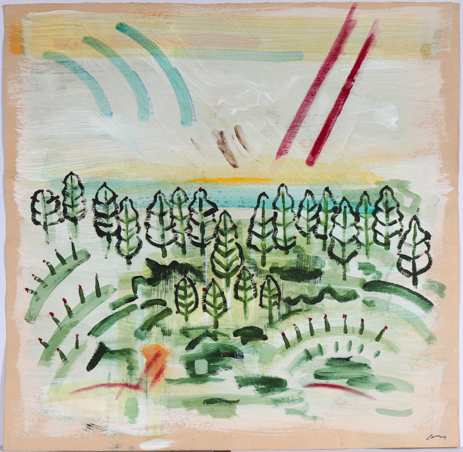 <I>Jazz Sky 18</I> <br>2016 Acrylic & Watercolor <br><br>#C6652