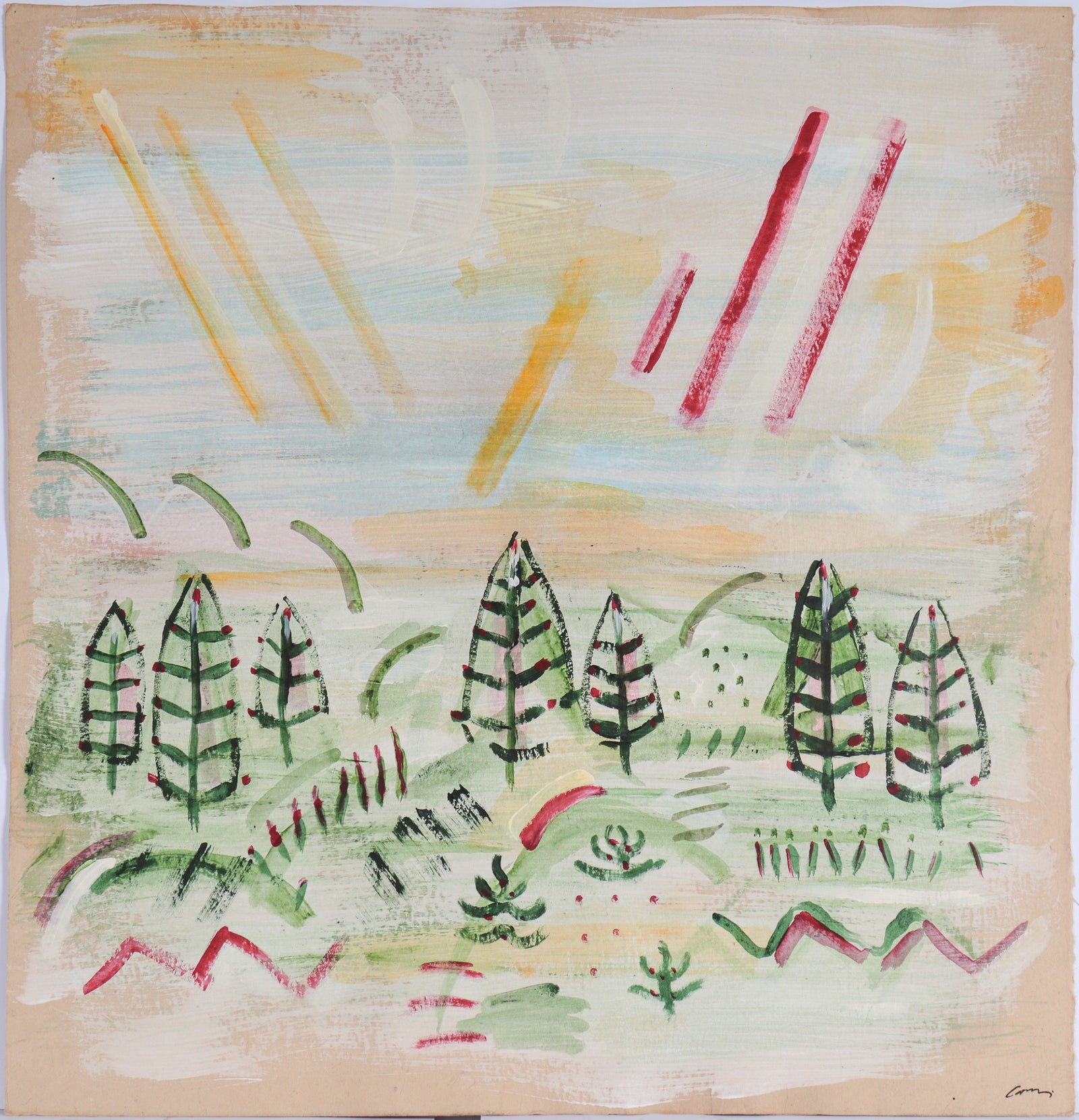 <I>Jazz Sky 5</I> <br>2016 Acrylic & Watercolor <br><br>#C6653