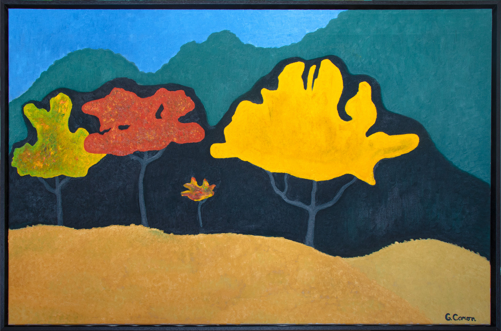 <I>Top of Hill Orchard, Apricot, Indian Summer</I> <br>2024 Oil <br><br>#C6663