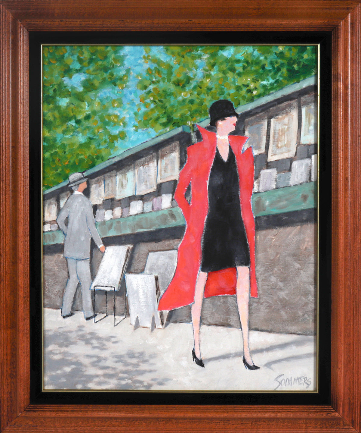 Fashionable Woman &lt;br&gt;1980s Acrylic &lt;br&gt;&lt;br&gt;#C6703