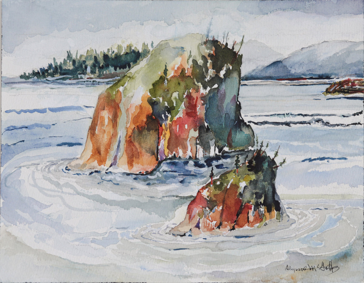 Rocks Along the Coast &lt;br&gt;20th Century Watercolor &lt;br&gt;&lt;br&gt;#C6730