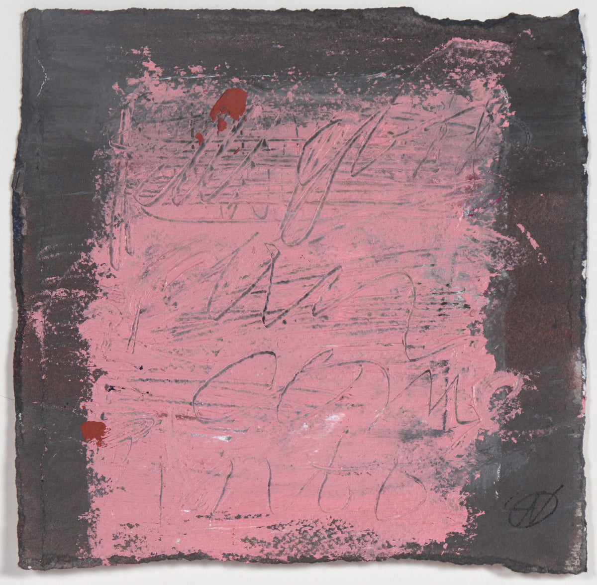 Abstract in Pink &lt;br&gt;20th Century Acrylic &lt;br&gt;&lt;br&gt;#C6732