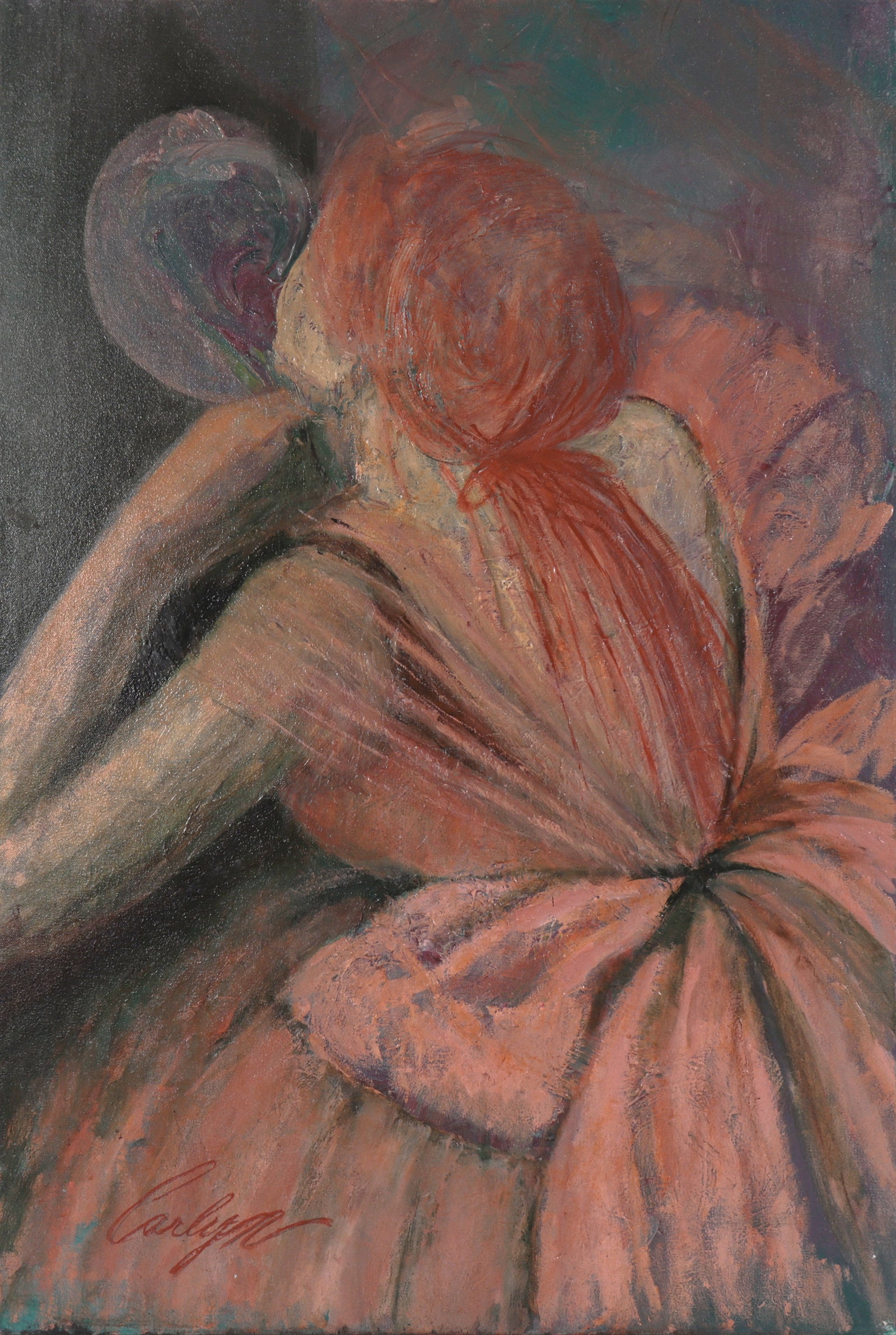 Dancer in a Pink Dress <br>1998 Oil <br><br>#C6746