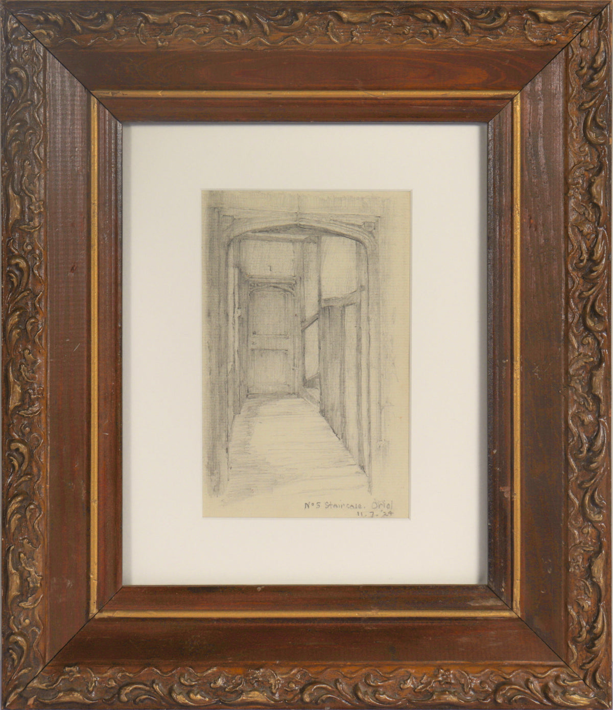 &lt;i&gt;No. 5 Staircase, Oxford, England&lt;/i&gt; &lt;br&gt;1924 Graphite &lt;br&gt;&lt;br&gt;#9798