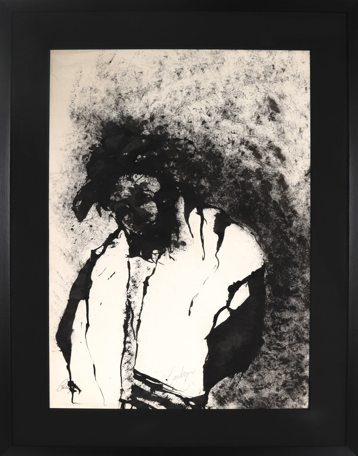 Mysterious Figure &lt;br&gt;Late 20th Century Ink on Paper &lt;br&gt;&lt;br&gt;C6862