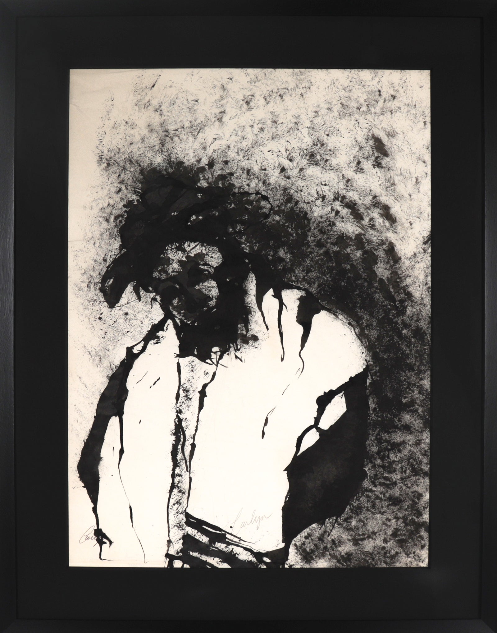 Mysterious Figure <br>Late 20th Century Ink on Paper <br><br>#C6862