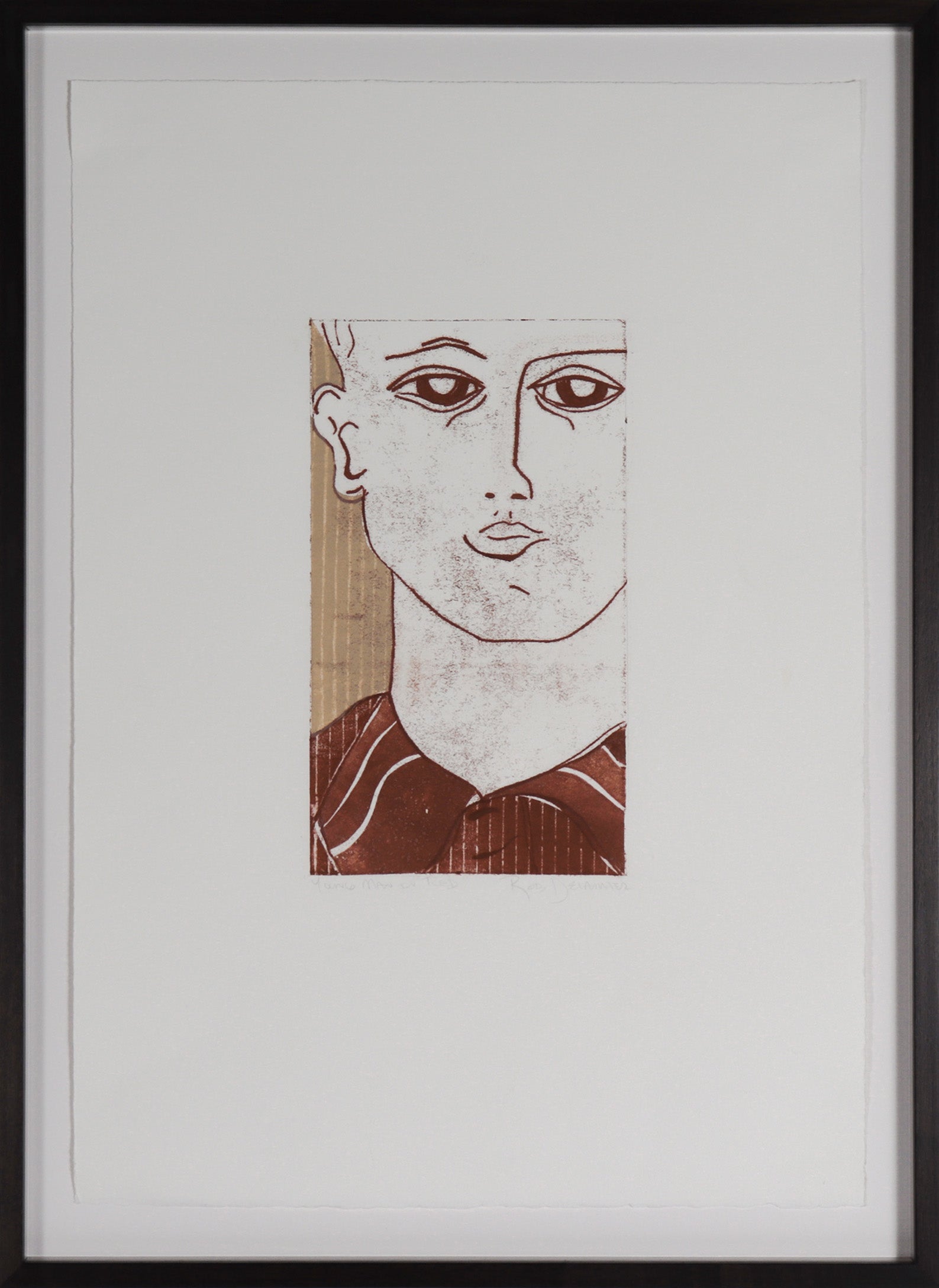 <I>Young Man in Red</I> <br>2023 Monotype <br><br>#C6956