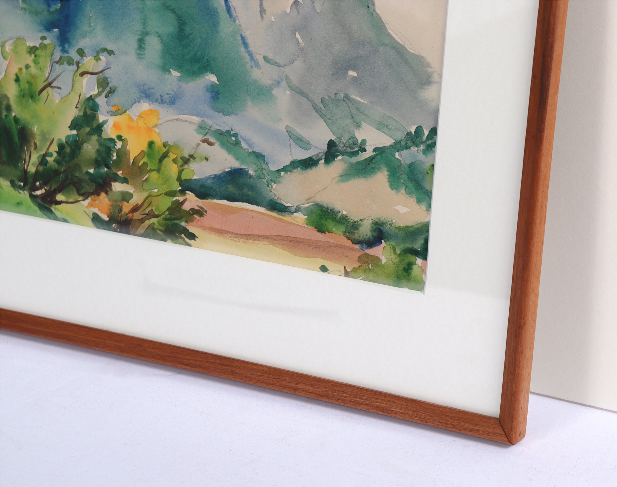 Abstracted Mountain Scene <br>1981 Watercolor <br><br>#C6984