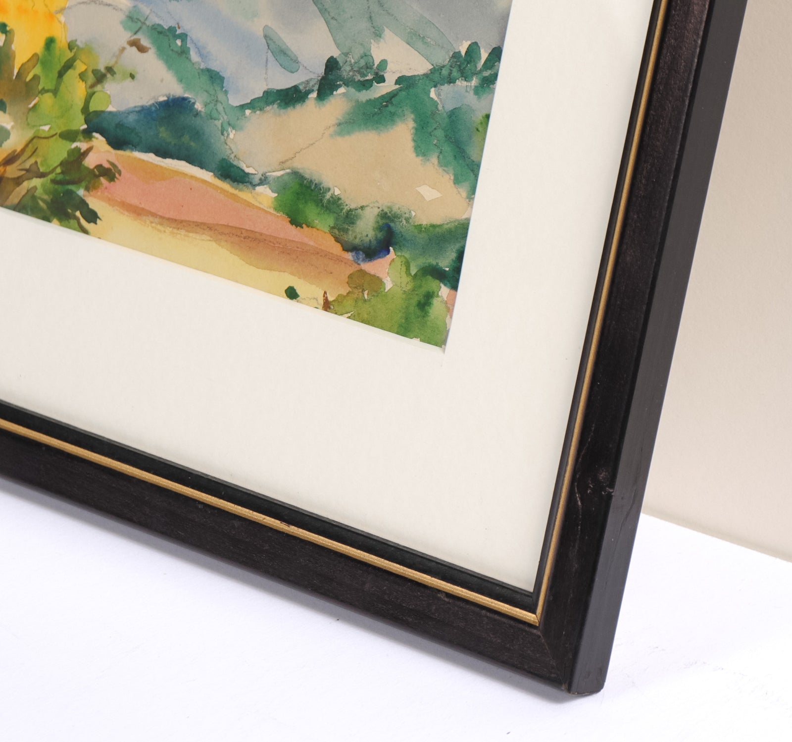 Abstracted Mountain Scene <br>1981 Watercolor <br><br>#C6984