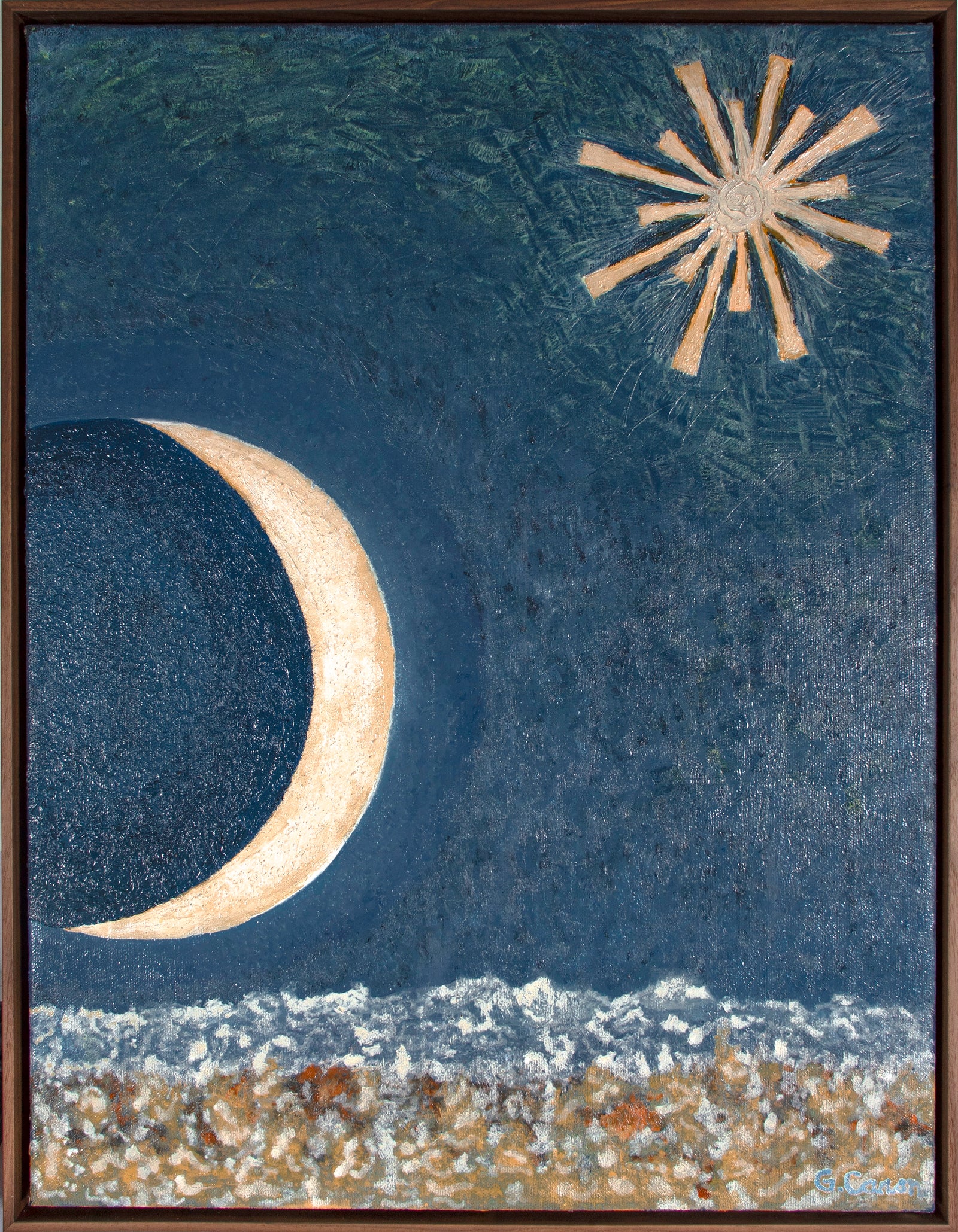 <I>Crescent Moon and Venus</I> <br>2025 Oil <br><br>#C7056