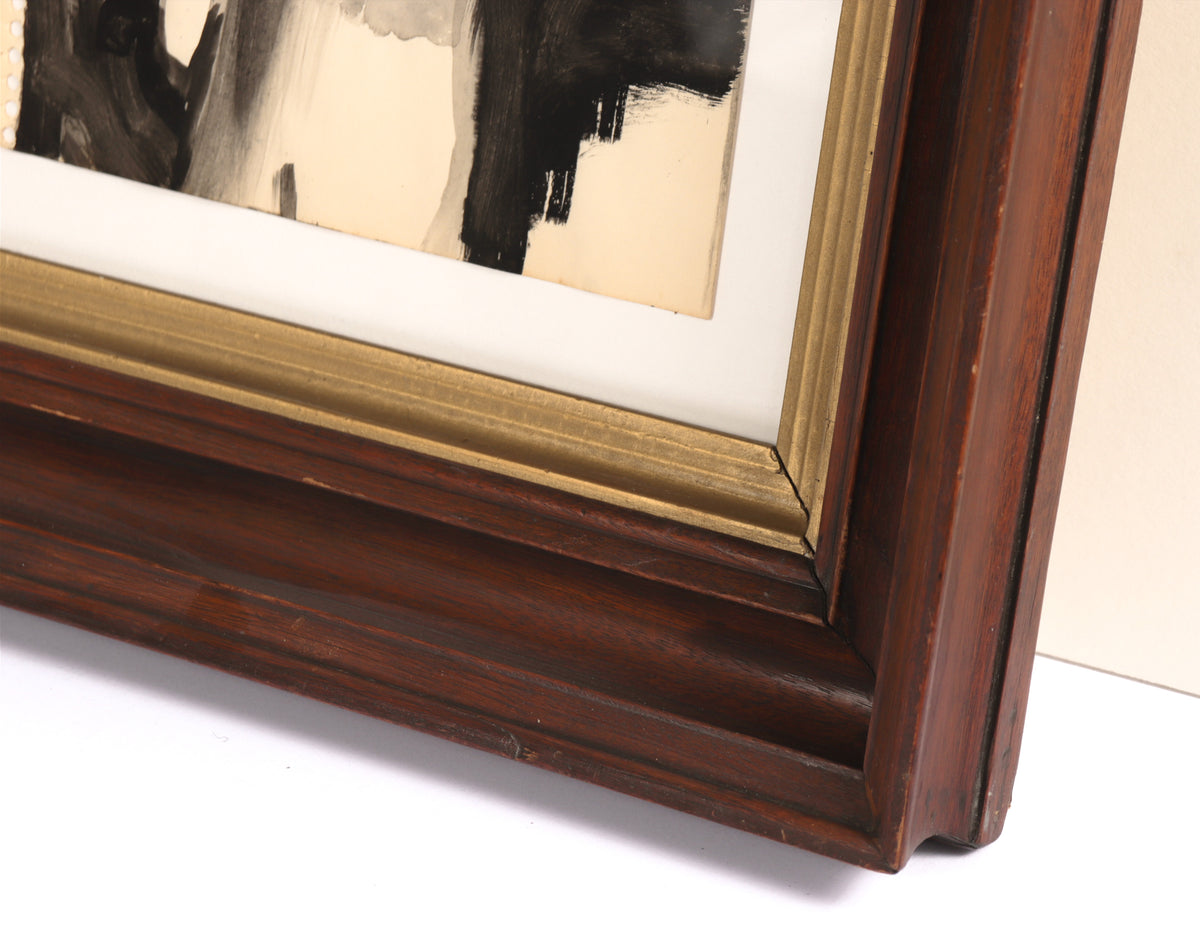 Studio 13 Clarinet Player <br>20th Century Ink on Paper <br><br>#C7286