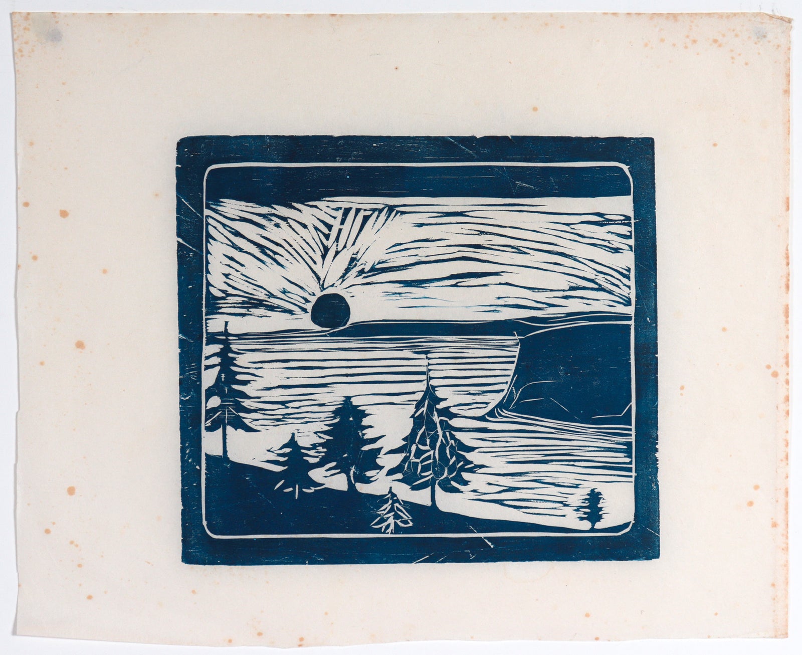 <I>Bear Valley Trail</I> <br>20th Century Woodblock Print <br><br>#C7305