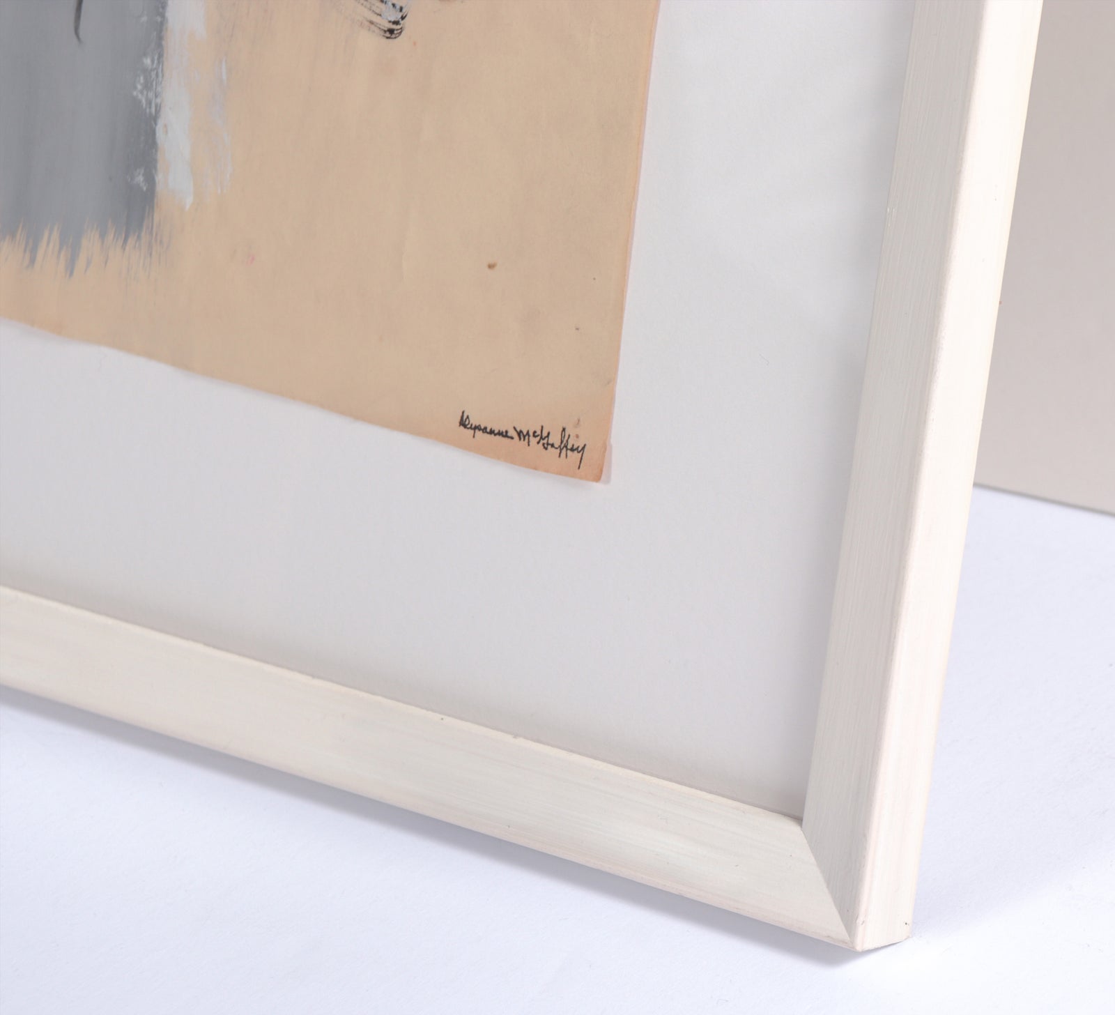 Black and White Figurative Abstract <br>1960's Mixed Media <br><br>#C7326