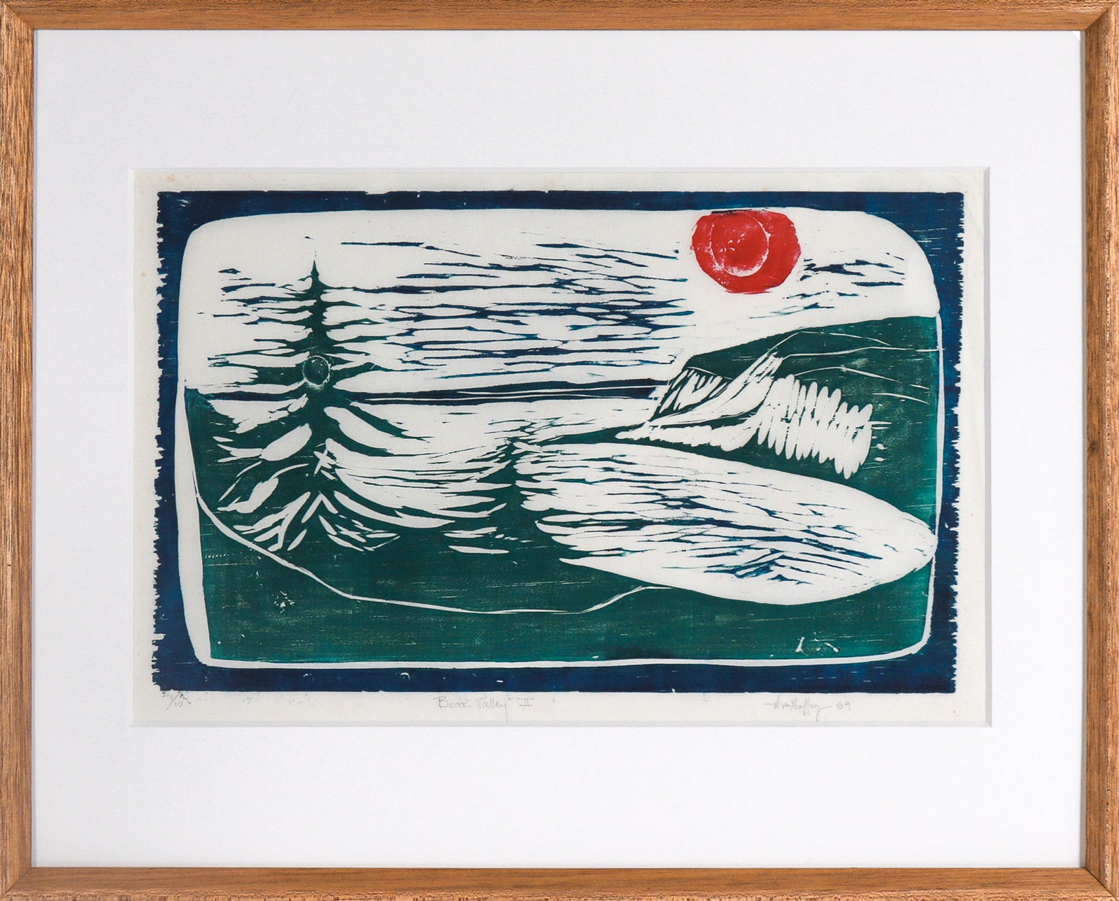 <I>Bear Valley II</I> <br>1969 Woodblock <br><br>#C7327