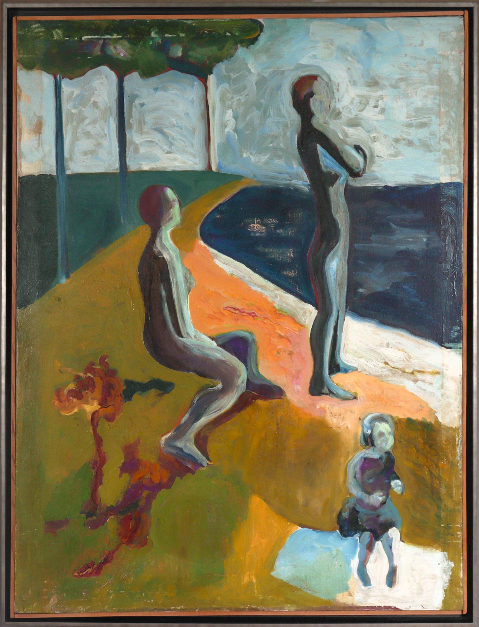 Bay Area Figurative Waterside Scene <br>20th Century Oil <br><br>#C7353