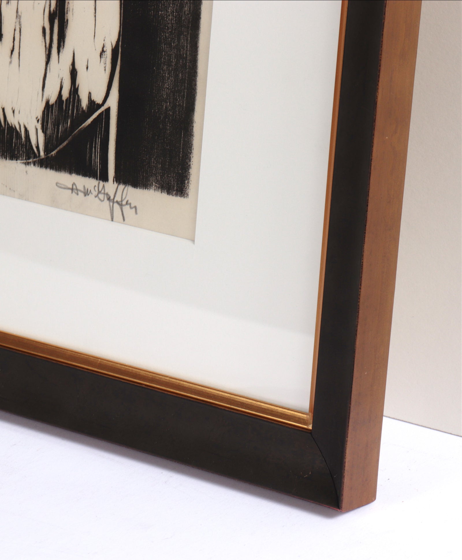 Leaning Figure <br>1960 Woodblock <br><br>#C7416