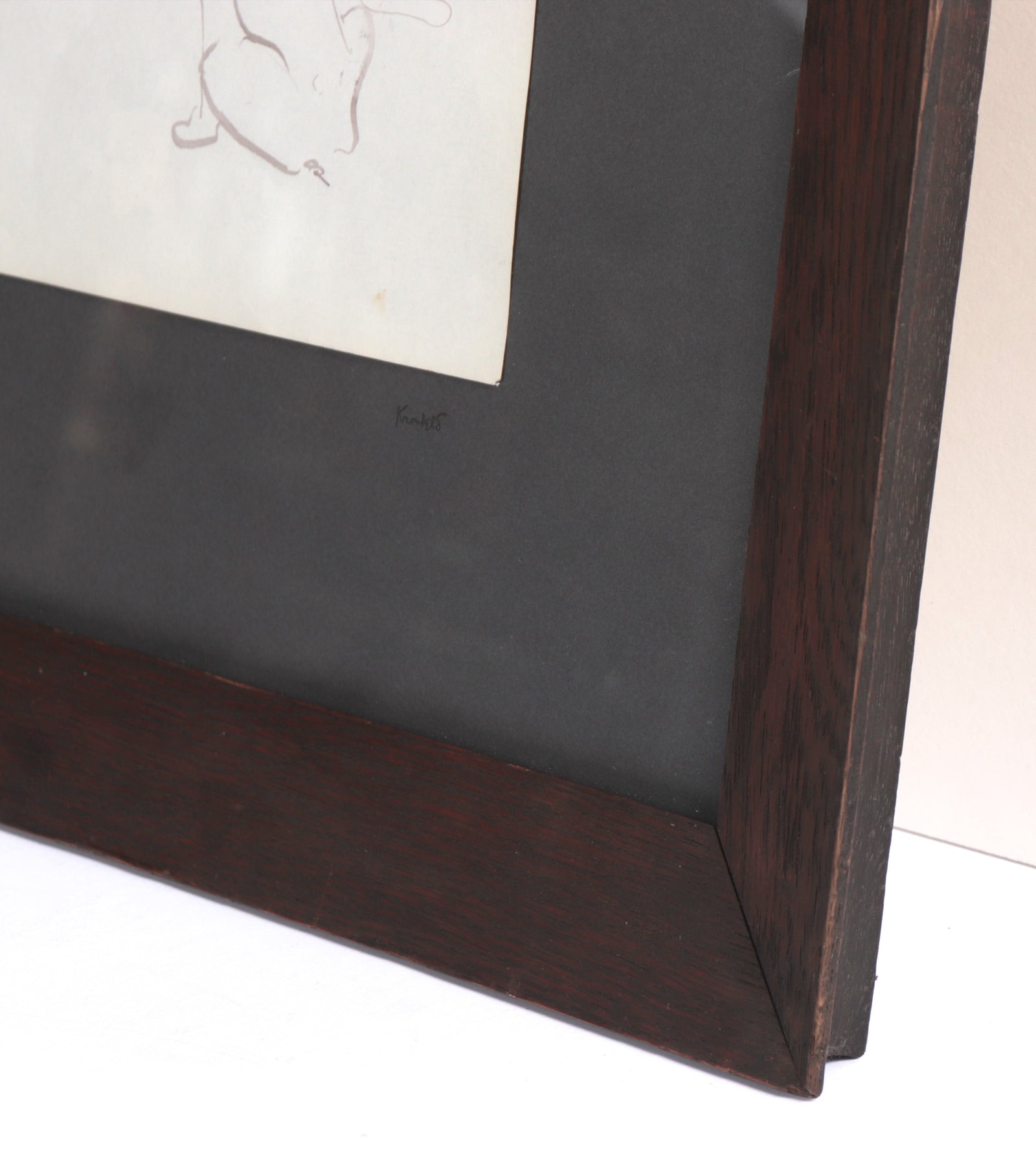 Dog and Horse Study <br>Mid 20th Century Ink <br><br>#A5994