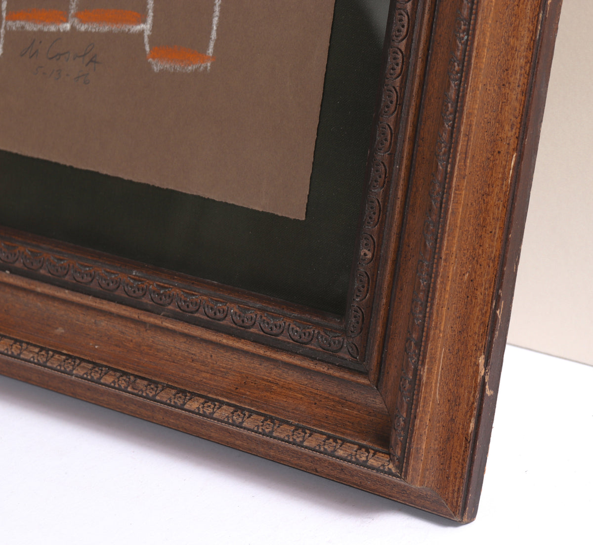 Surrealist Descending Faces <br>1986 Pastel <br><br>#94089