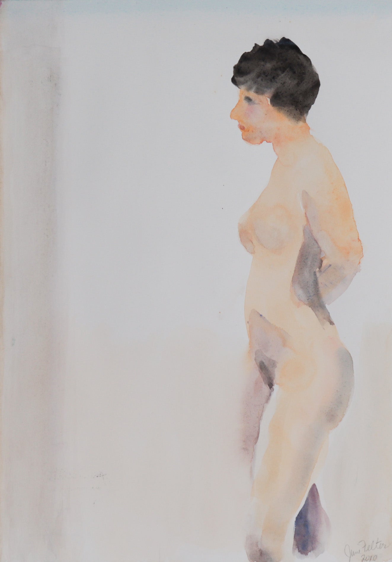 Posed Nude <br>2010 Watercolor <br><br>#C7499
