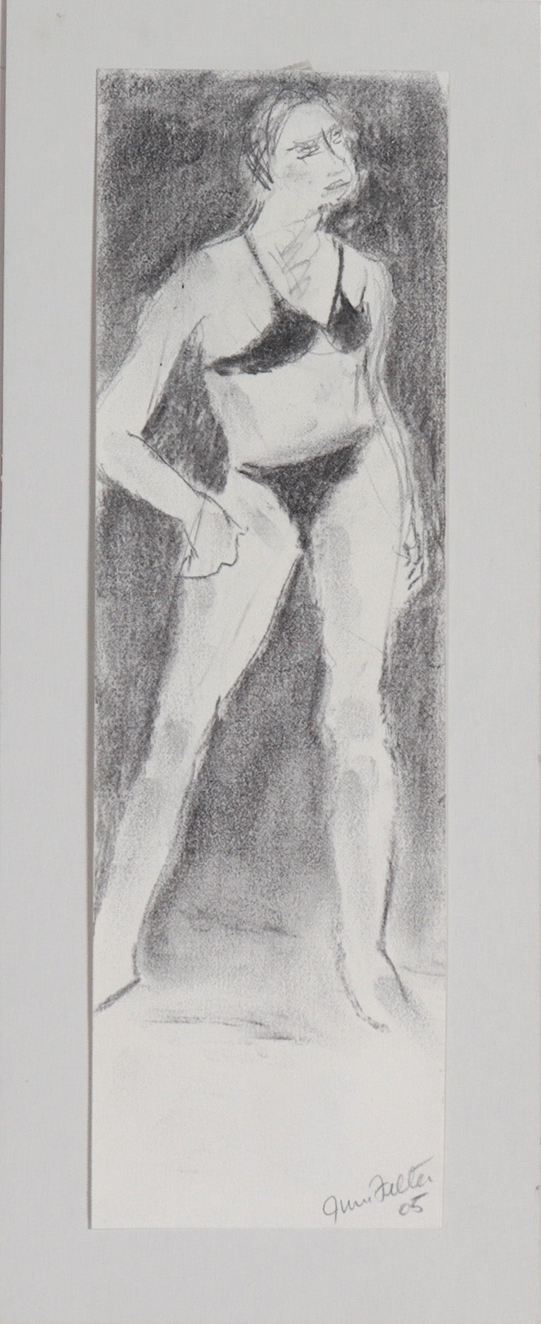 Powerfully Posed Figure in a Bathing Suit <br>2005 Graphite <br><br>#C7512