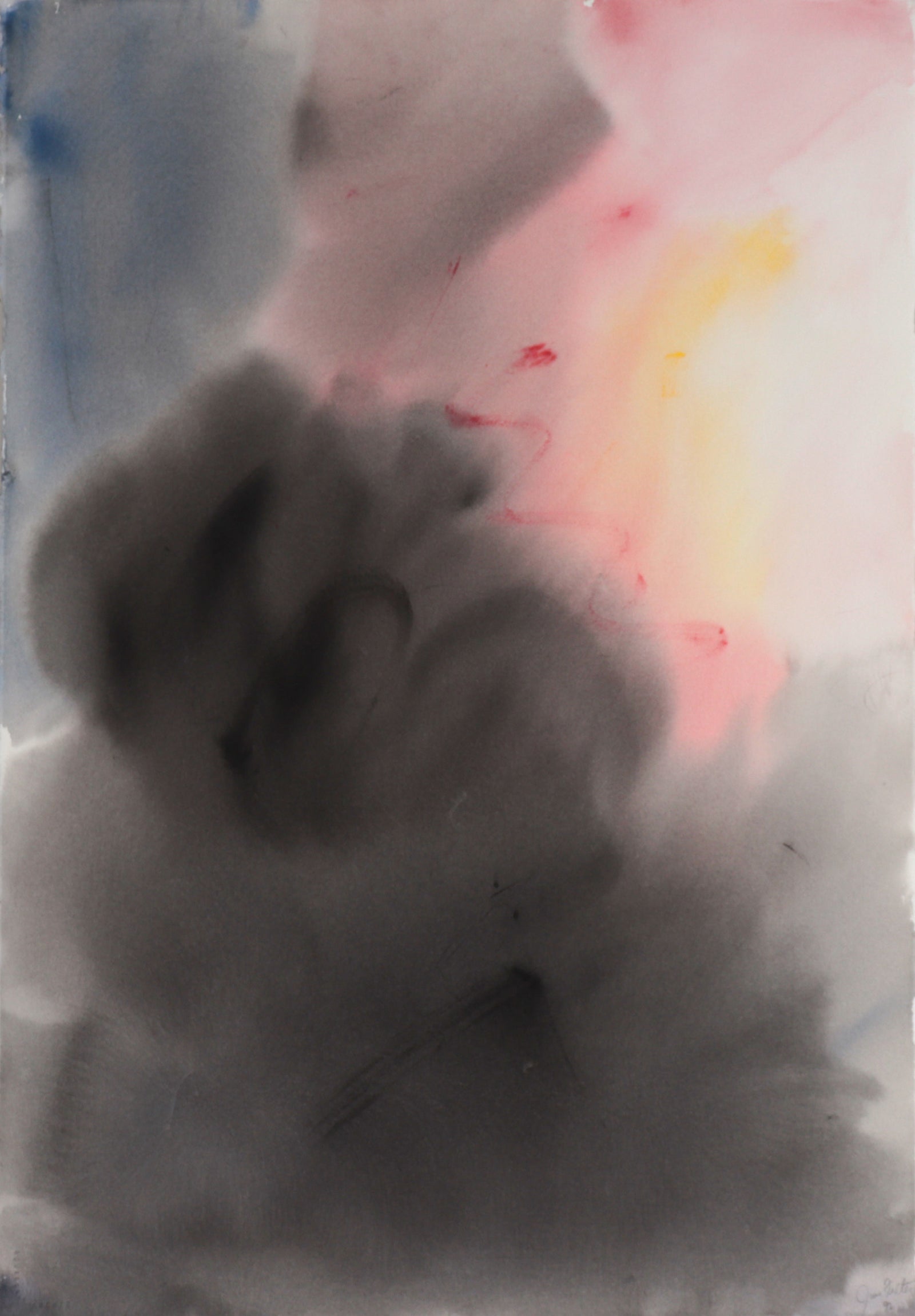 Cloud-Like Abstract <br>1992 Watercolor <br><br>#C7526