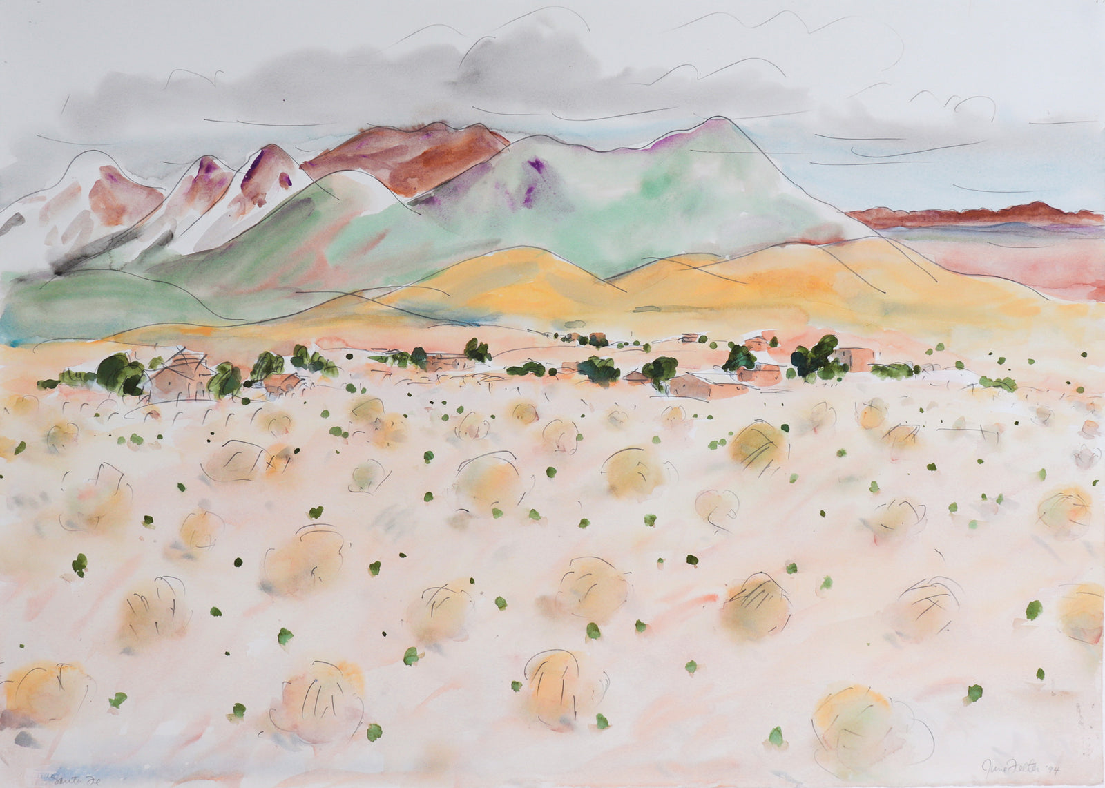 <I>Santa Fe</I> <br>1994 Watercolor & Graphite <br><br>#C7533