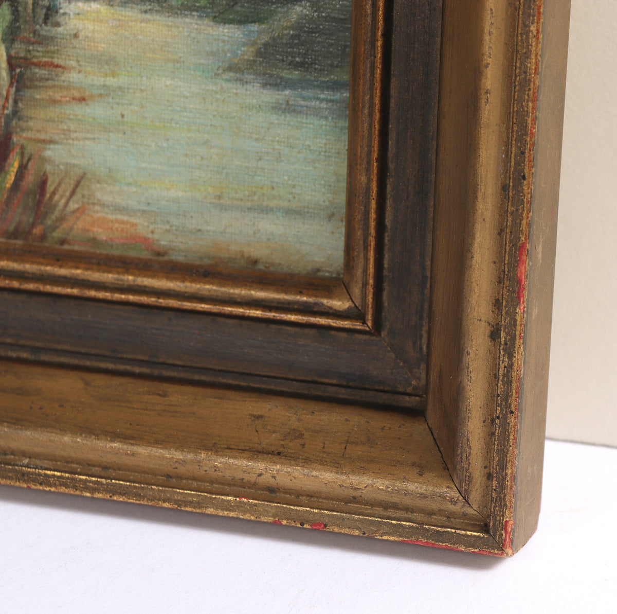 Abstracted Creek Bed <br>Mid 20th Century Oil <br><br>#C7604