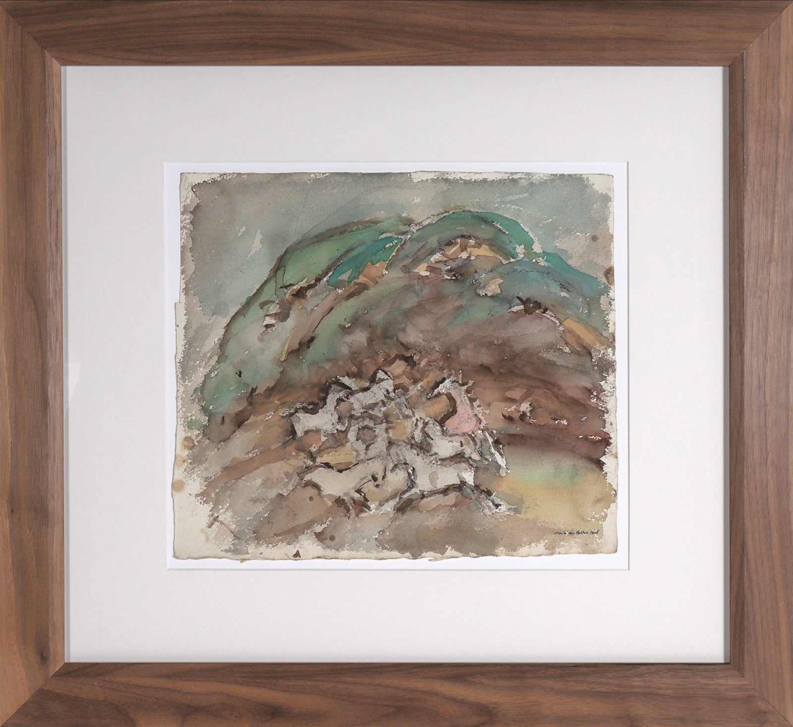 Wild Horses Study <br>1960s Watercolor <br><br>#C7621