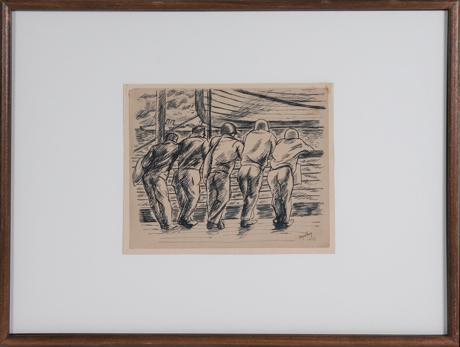 <I>The Rail</I> <br>1943 Ink <br><br>#C7737