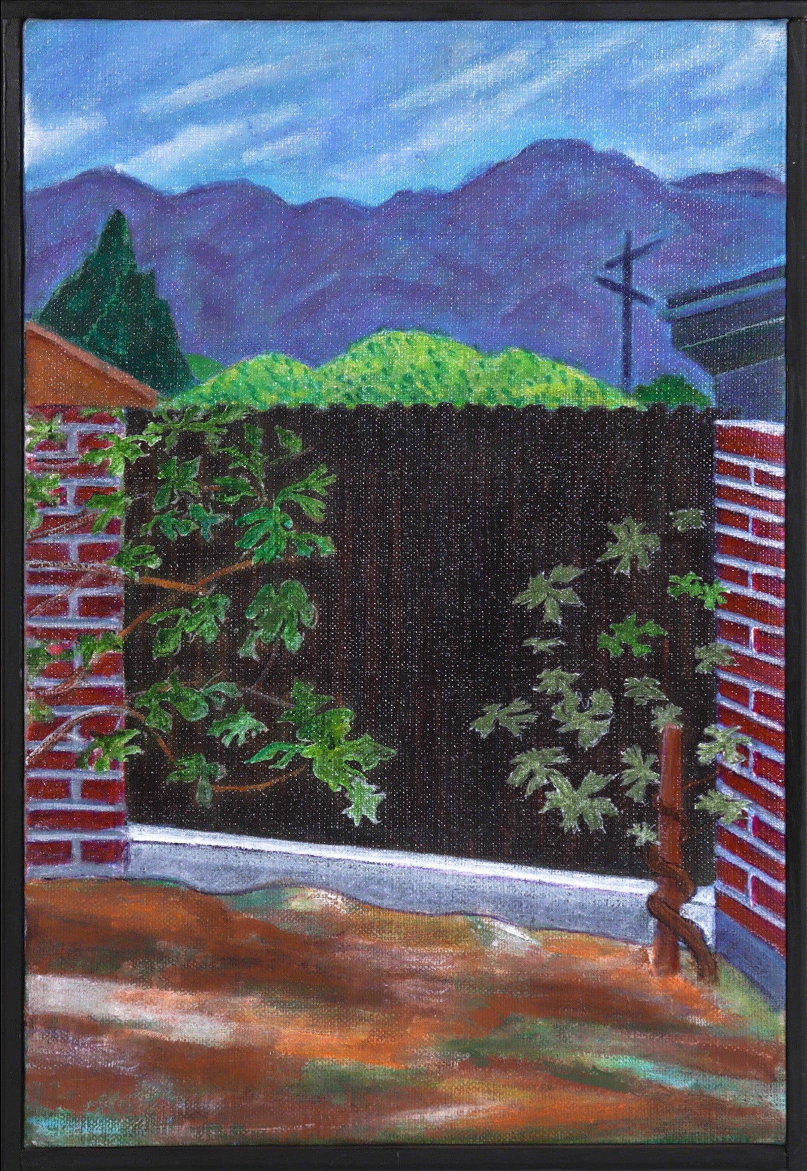 <I>The Fence</I> <br>1987 Oil <br><br>#C7738