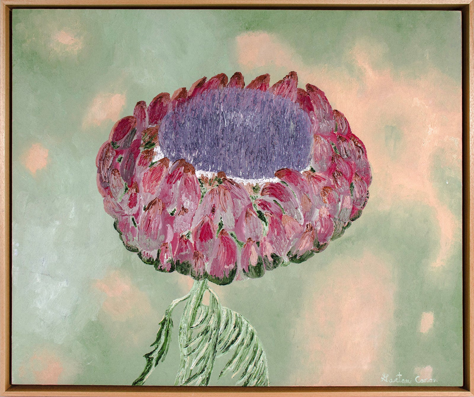 <I>Artichoke in Bloom</I> <br>2020 Oil <br><br>#C7757