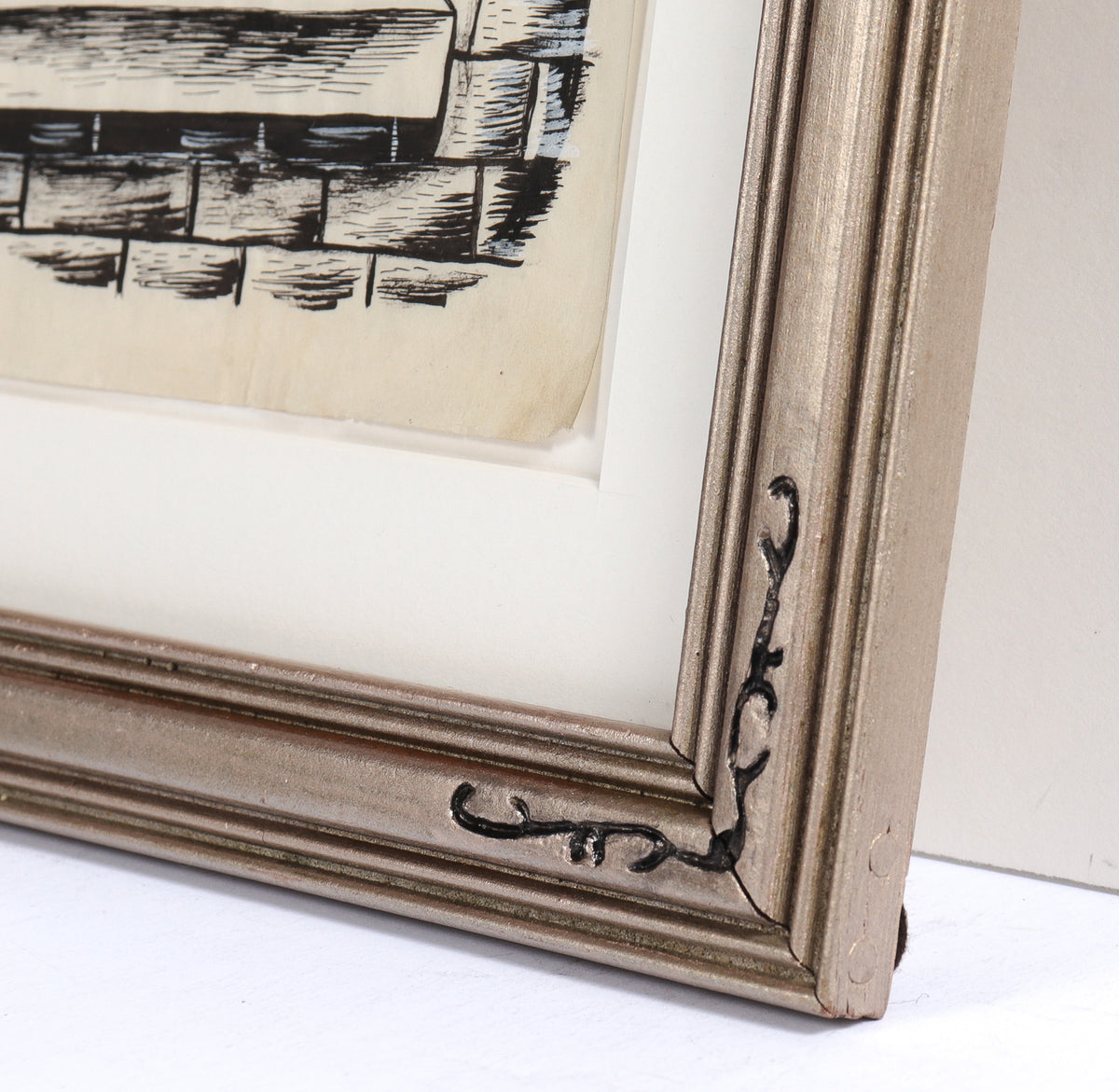 Eyebrow Grooming New Yorker Illustration <br>1930's Ink and Gouache <br><br>#C7787