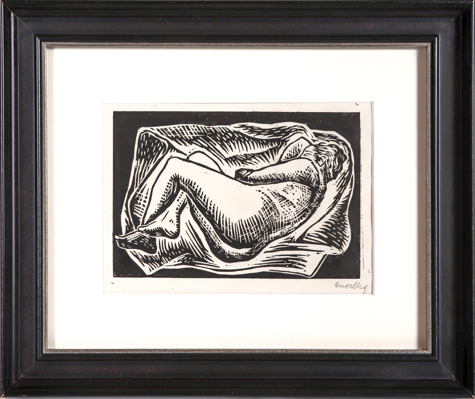 Slumber <br>1930's Woodblock Print <br><br>#C7818