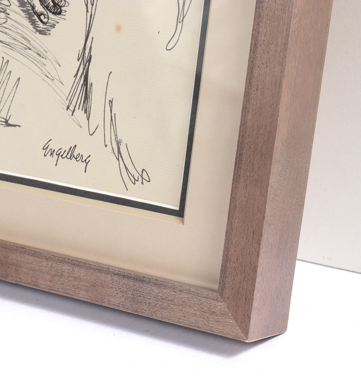 Intimate Barracks Scene <br>1940's Ink <br><br>#C7846