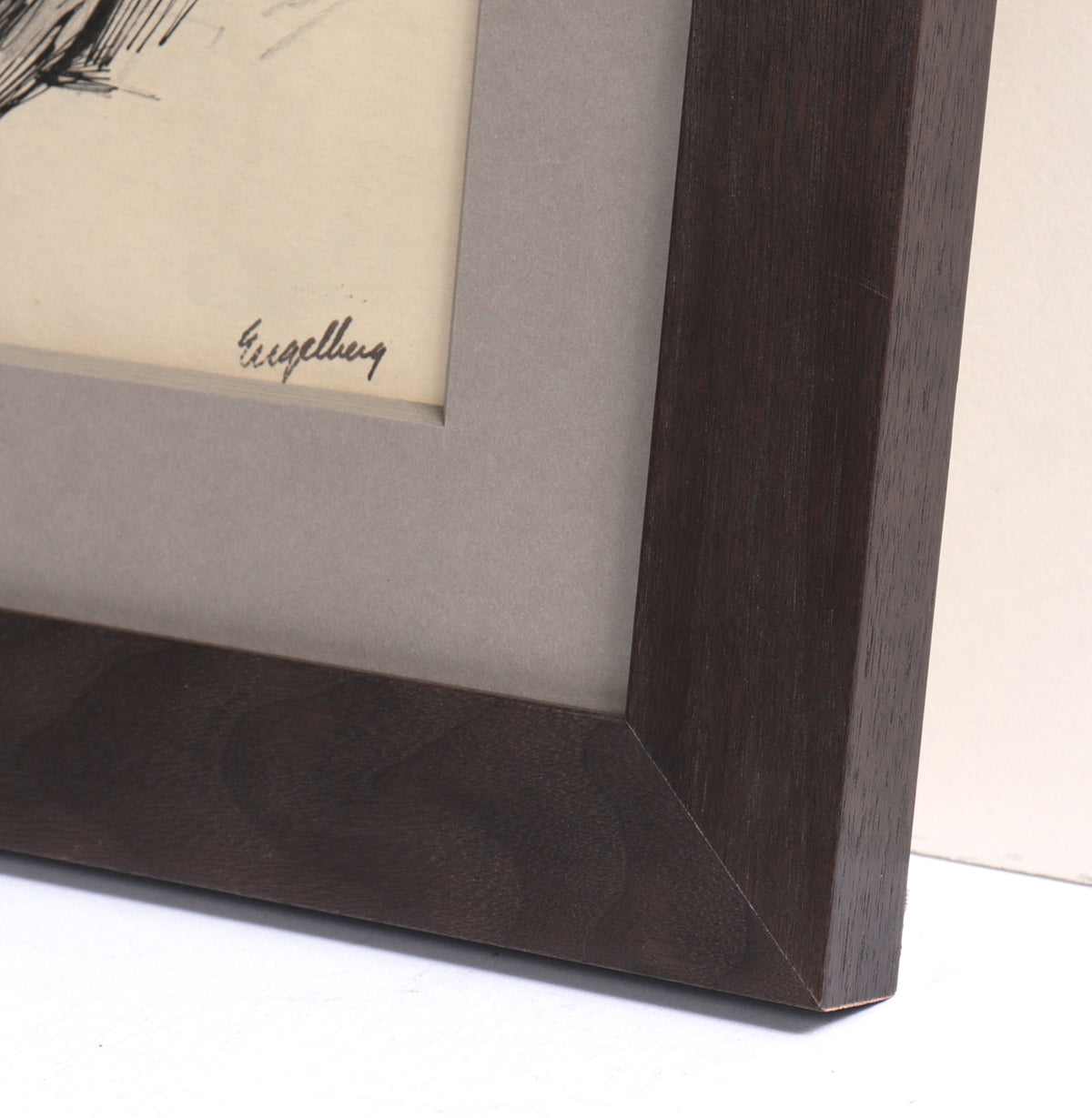 <I>"Steamer" and his Guitar</I> <br>1940's Ink and Graphite <br><br>#C7870