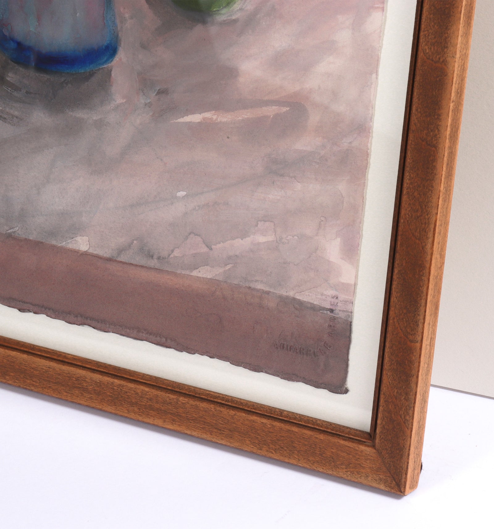 Still Life with Flowers and Apples <br>2000's Watercolor <br><br>#C8022