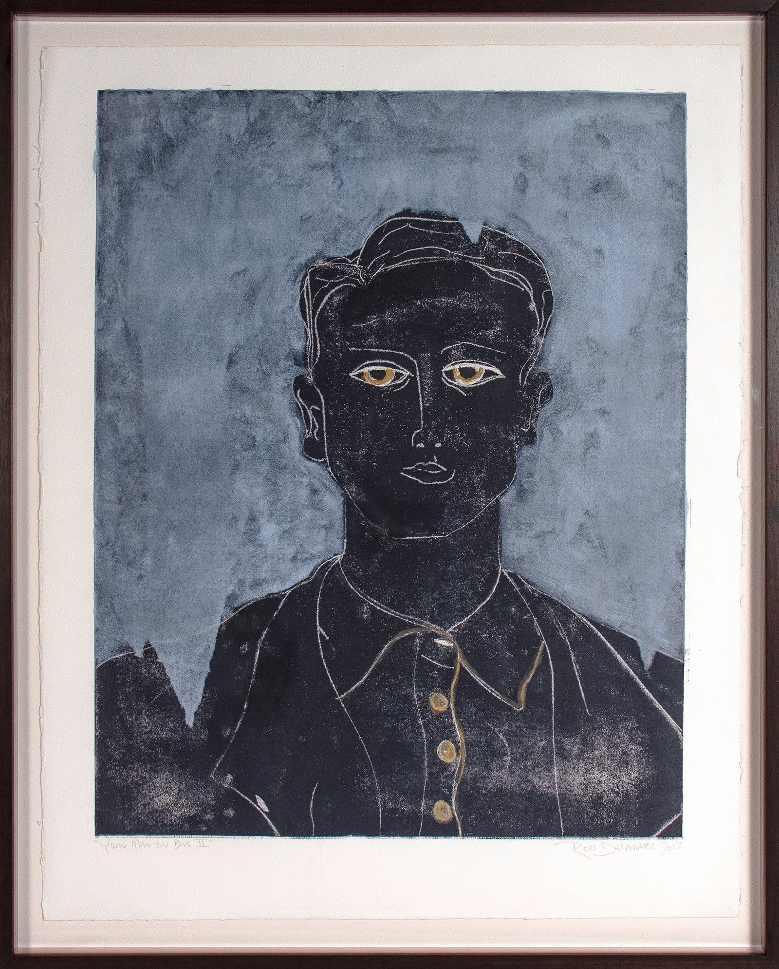 <I>Young Man in Blue III</I> <br>2023 Monotype <br><br>#C8044